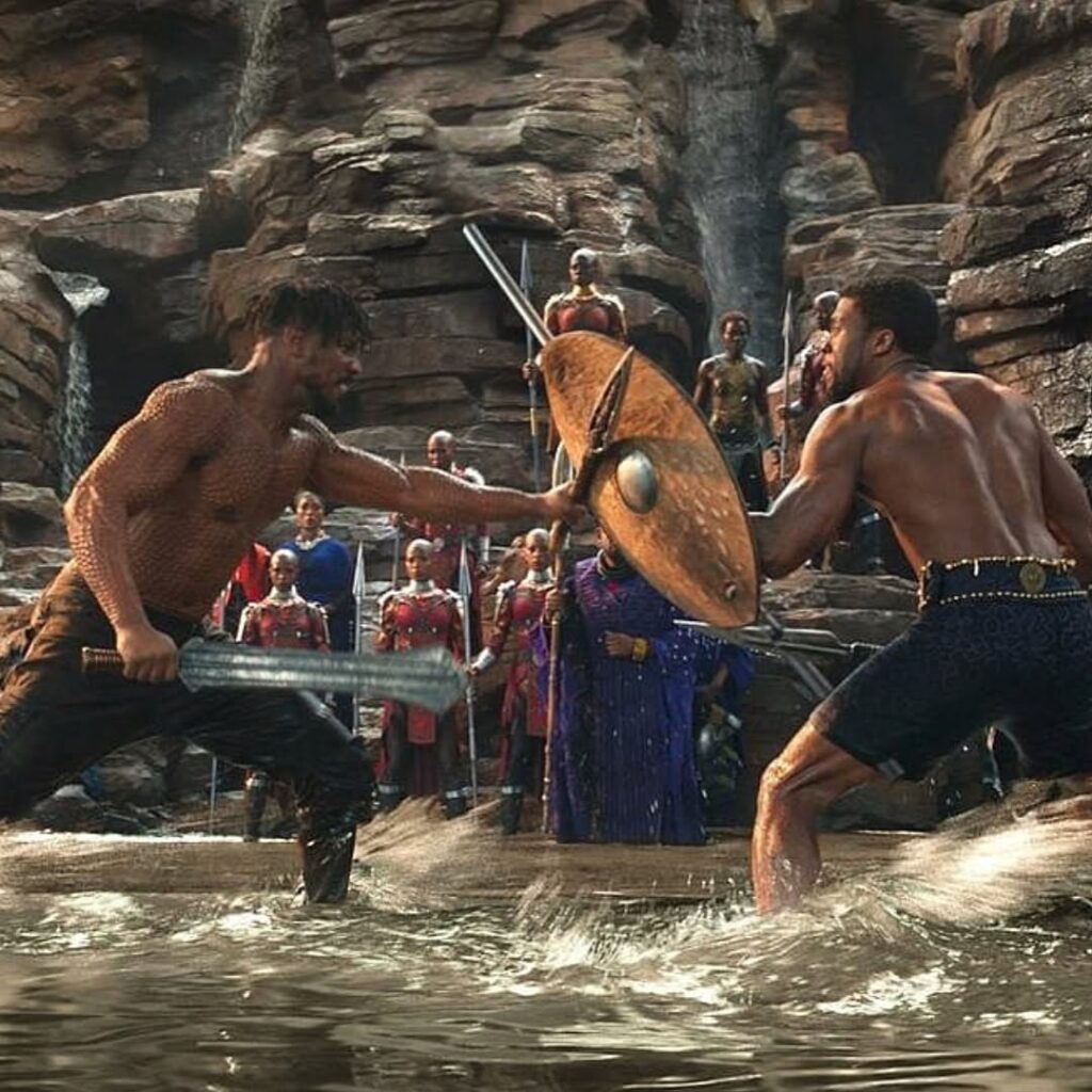 Michael B Jordan looking huge in Black Panther I wonder in which weight division he will fight in Creed II Thoughts AdonisCreed BlackPanther rockyb