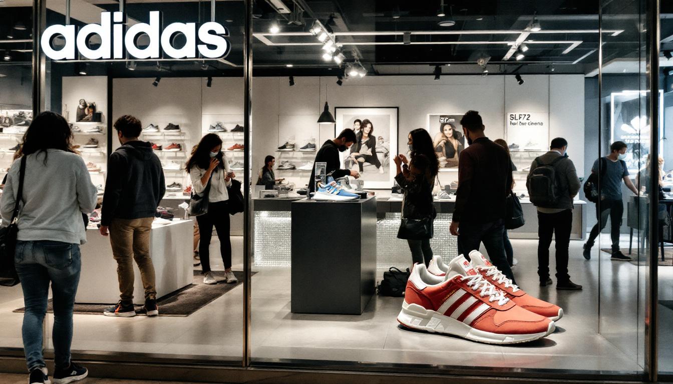 adidas sl72 retro trainers store display