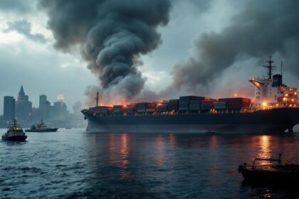 baltimore harbor cargo ship smoke emergencyboats