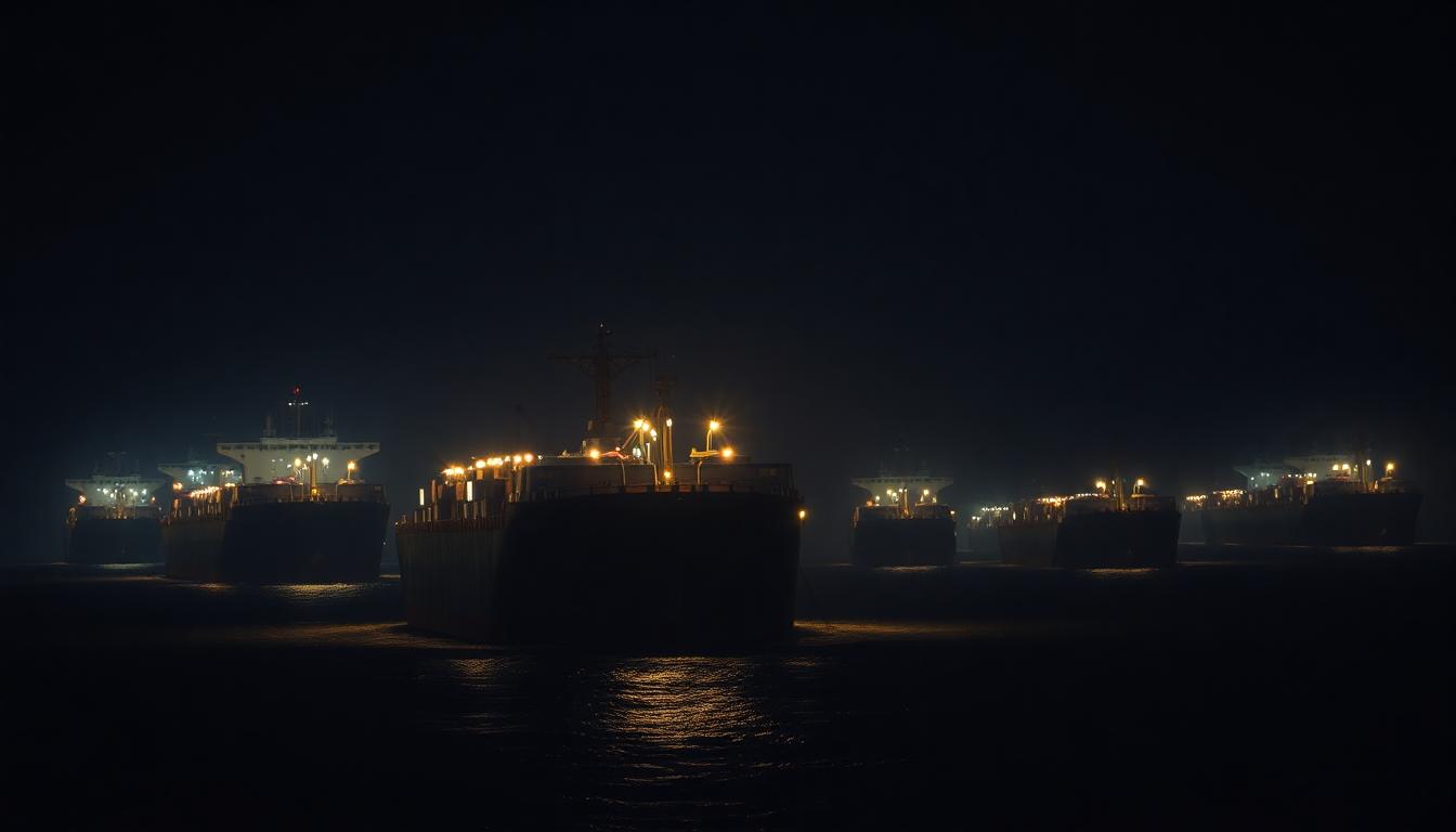 dark fleet oil tankers night sanctions