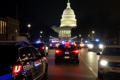 washington dc night police law enforcement streets