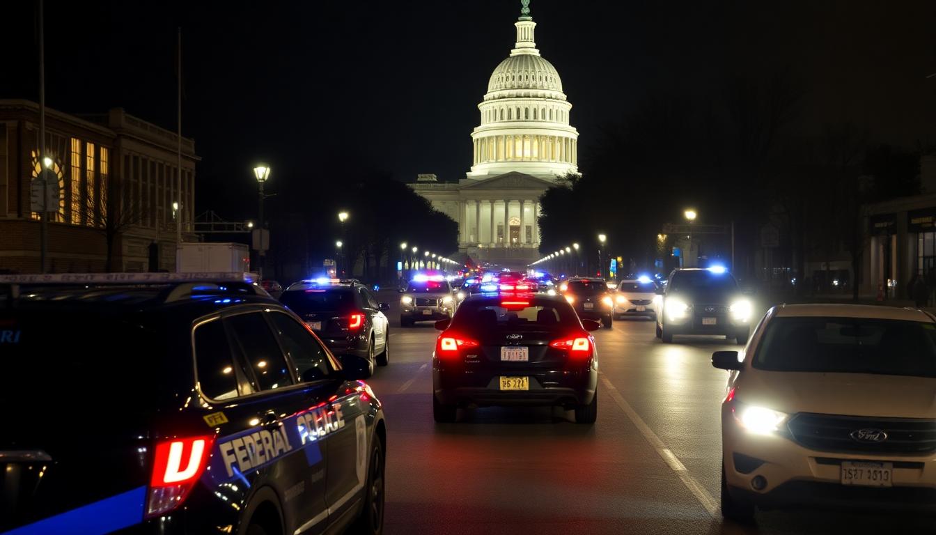 washington dc night police law enforcement streets