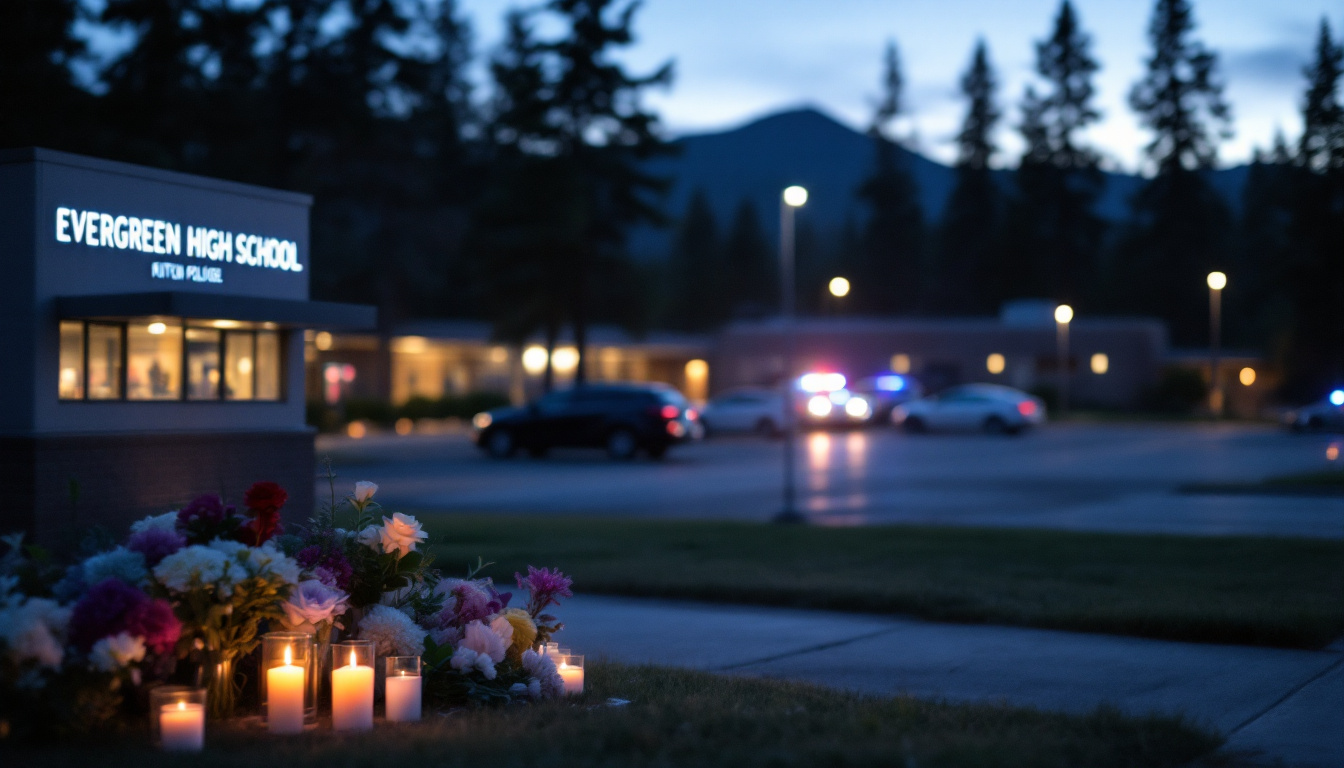 evergreen high school vigil dusk 1
