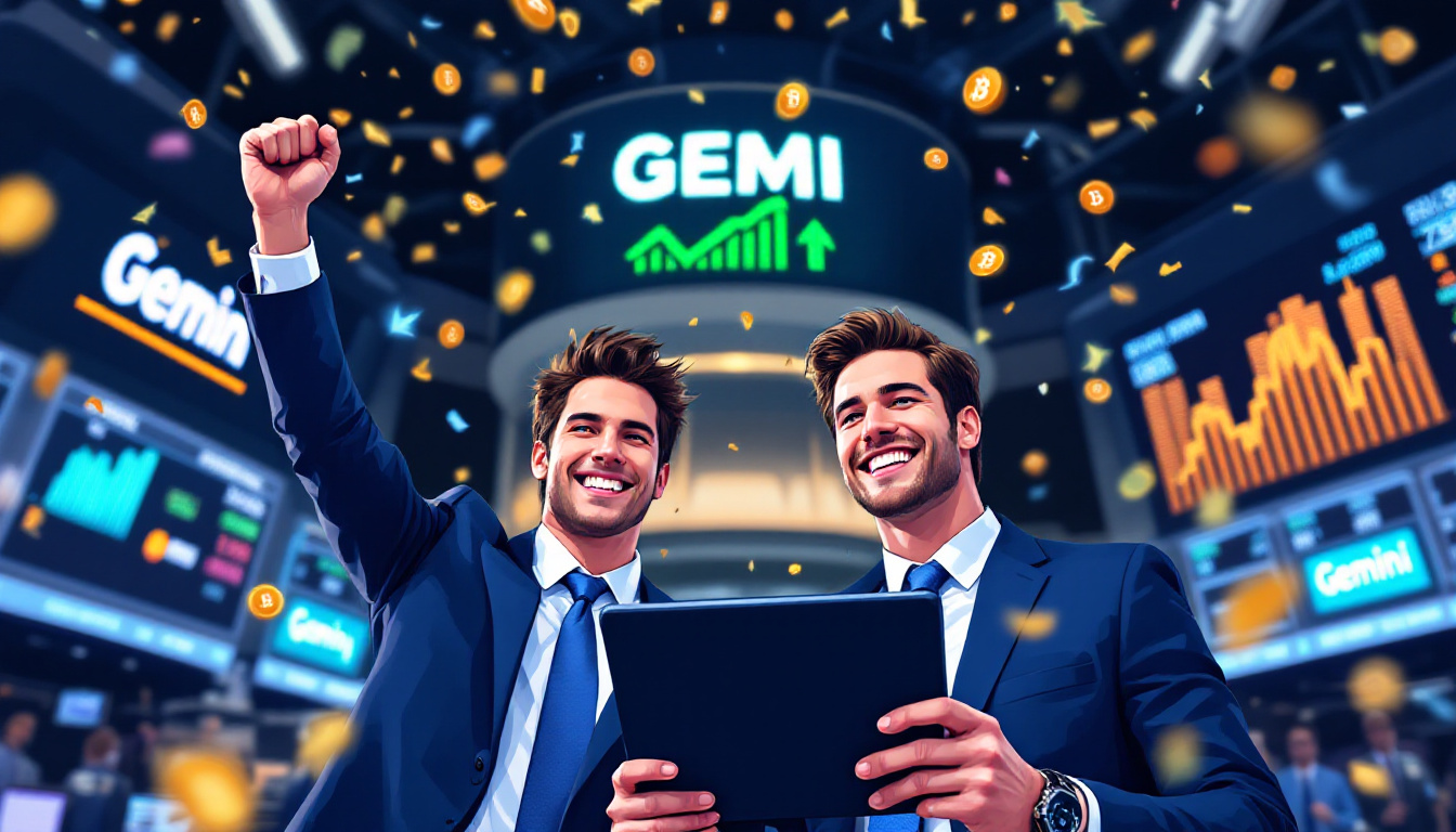 gemini nasdaq ipo winklevoss celebration