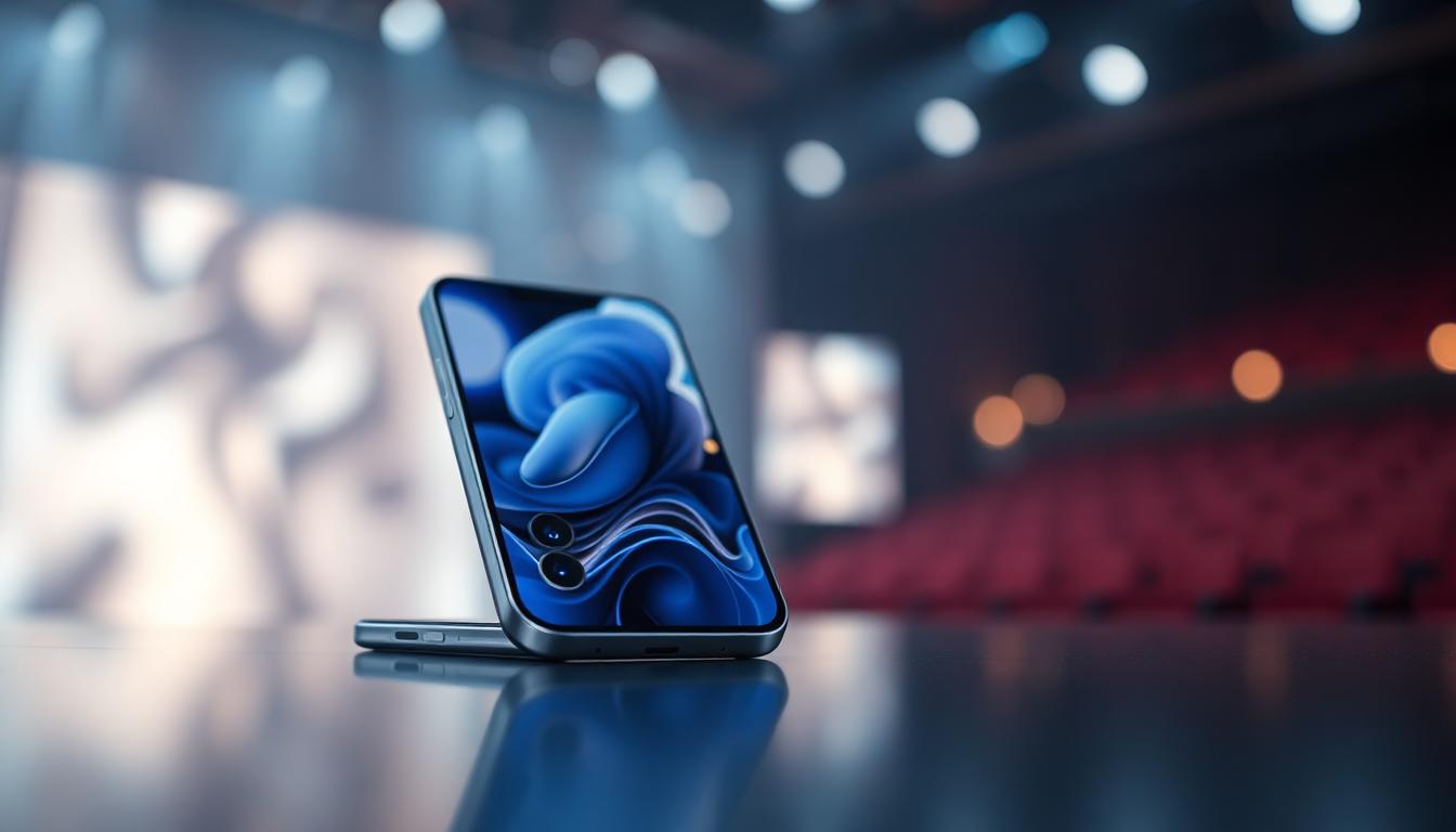 modern titanium smartphone closeup cinematic
