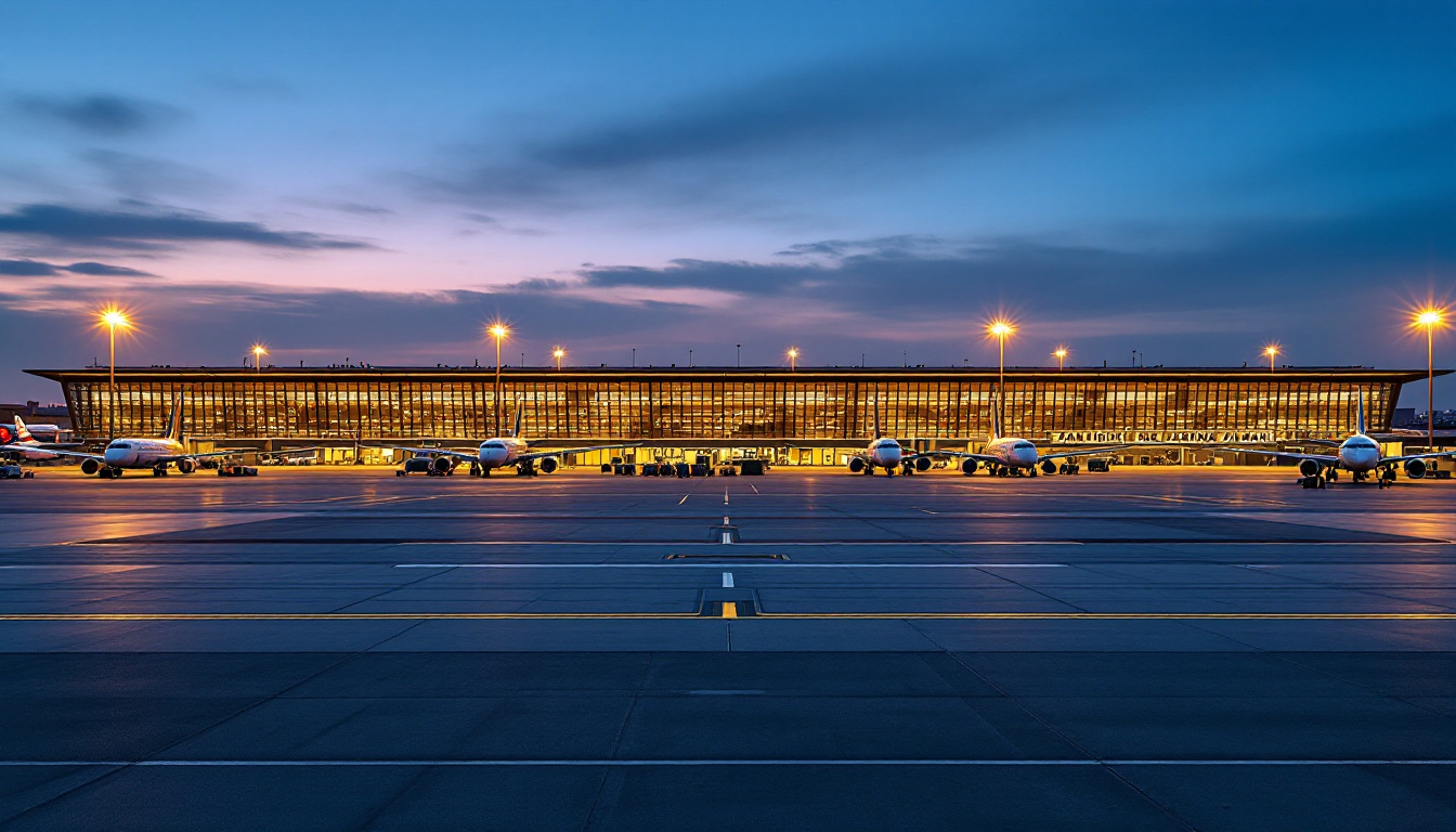 san diego international airport dusk terminal planes