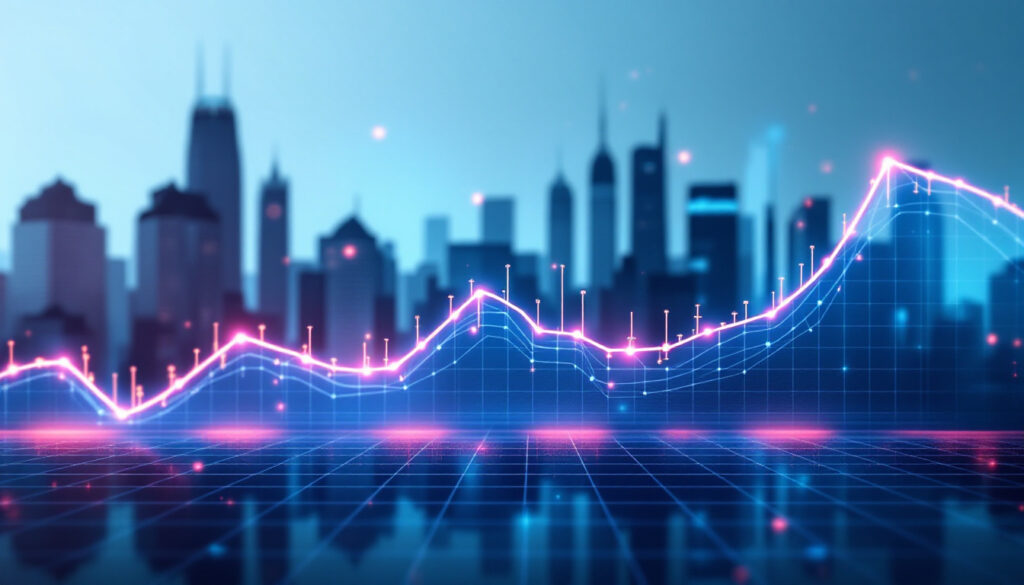 stylized city skyline bond yield curve