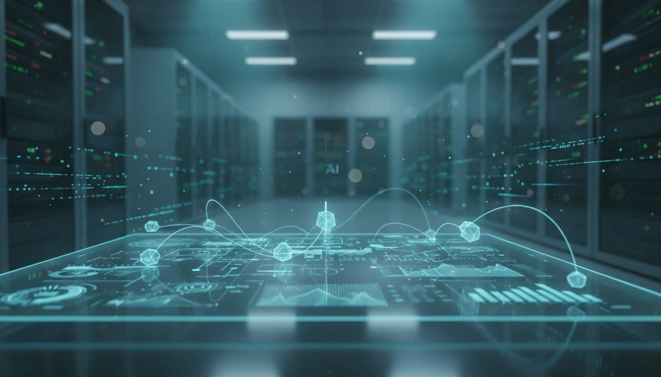 ai agents collaborating data center illustration 5137c7b3