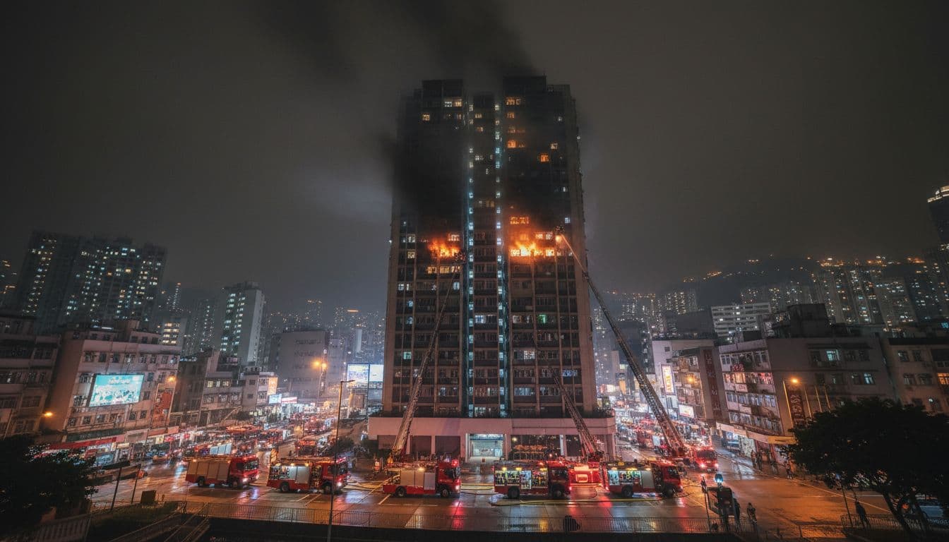 hong kong highrise fire night smoke 2358b8e3