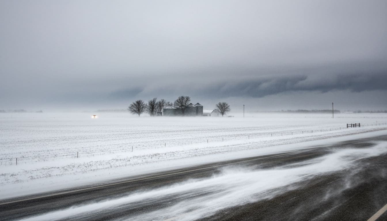 rural iowa winter blizzard highway snow drifts e6af4621