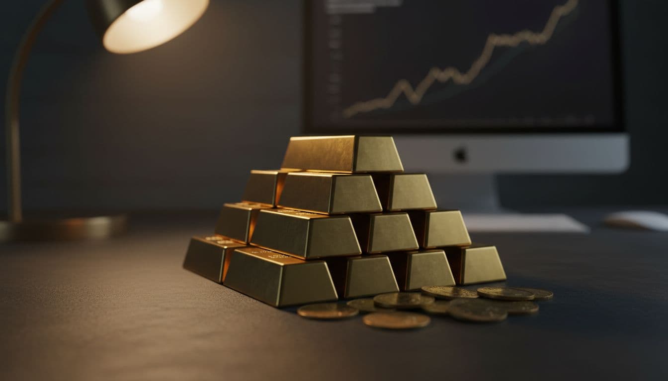 stacked gold bars coins financial uptrend a0c0850b 1