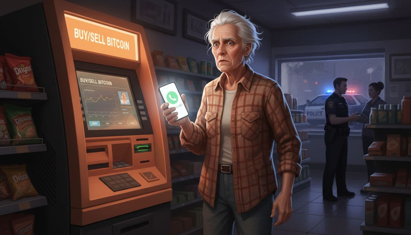 worried senior bitcoin atm ringing phone ce69f7e0